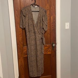 Fourteenth place leopard wrap dress worn once